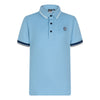 Jongens Polo Pique badge van Indian Blue Jeans in de kleur Deep Pool Blue in maat 176.