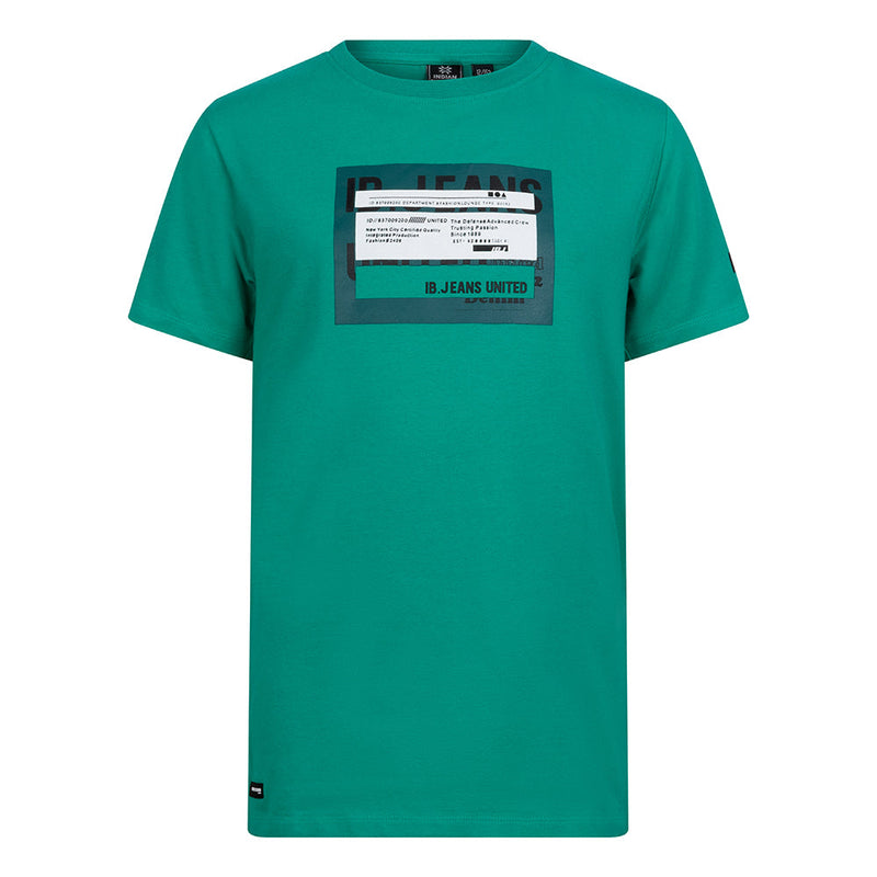 Jongens T-Shirt Jeans United Indian van Indian Blue Jeans in de kleur Jungle Green in maat 176.
