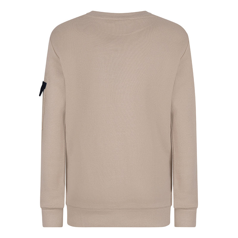 Jongens Sweater Pique fancy van Indian Blue Jeans in de kleur Stone Sand in maat 176.