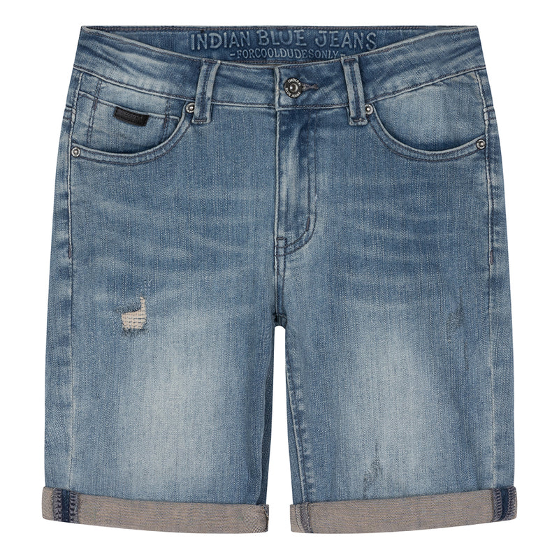 Indian Blue Jeans Blue Grey Damage Andy Short