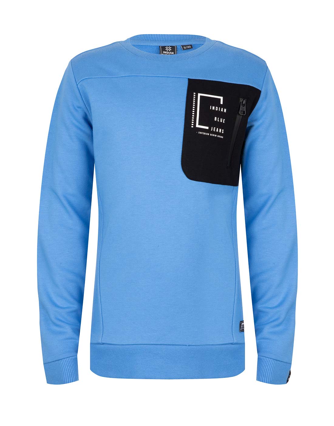 Indian Blue Jeans Crewneck Zipper Pocket