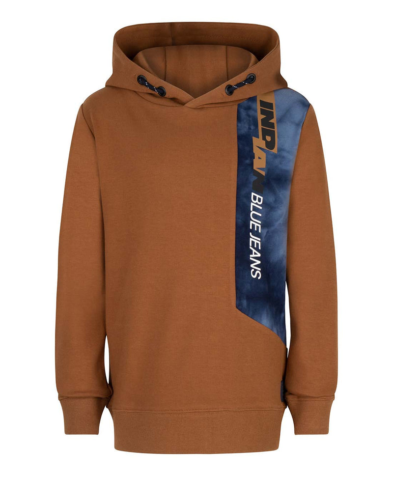 Indian Blue Jeans Hooded Sweater Colorblock Tie Dye