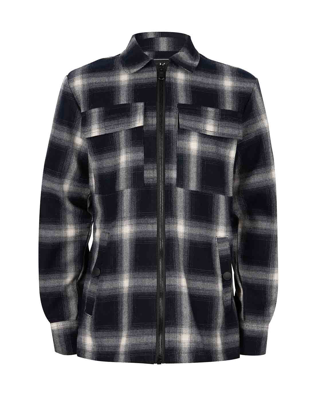 Indian Blue Jeans Shirt Jacket Check