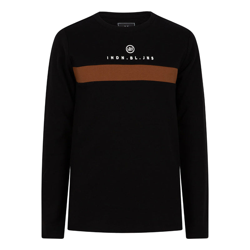 Jongens T-Shirt Ls Ibj van Indian Blue Jeans in de kleur Black in maat 176.