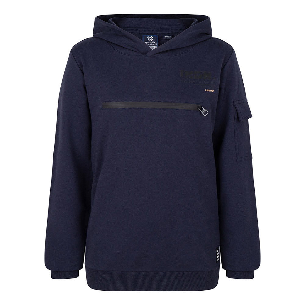 Indian Blue Jeans Hooded Zip Pocket