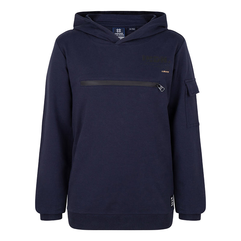 Indian Blue Jeans Hooded Zip Pocket