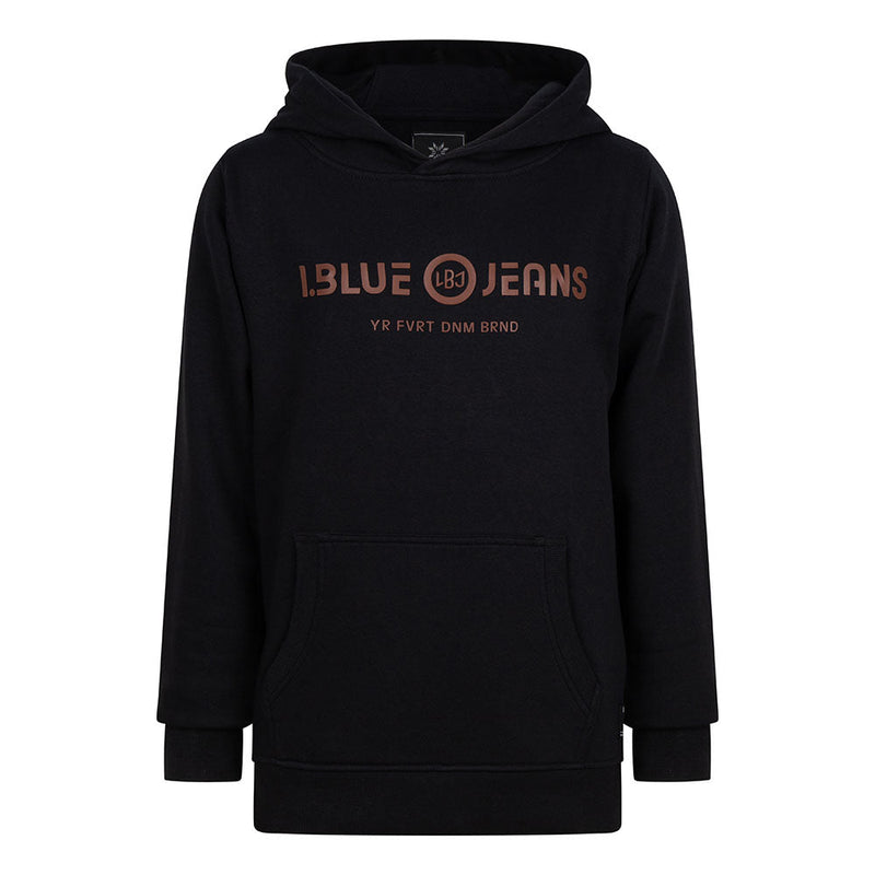 Jongens Hooded I.Blue Jeans van Indian Blue Jeans in de kleur Black in maat 176.