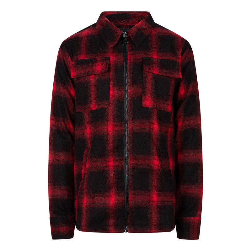 Jongens Shirt Jacket Check van Indian Blue Jeans in de kleur Fiery Red in maat 176.