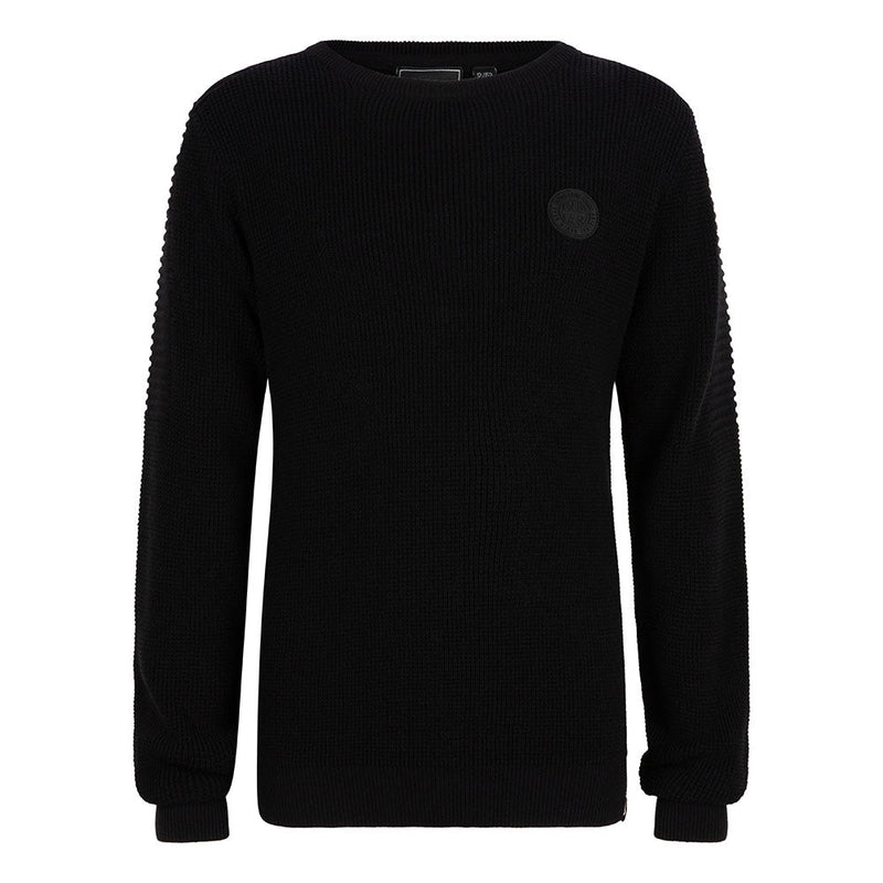 Jongens Knitted Crewneck Ibj van Indian Blue Jeans in de kleur Black in maat 176.