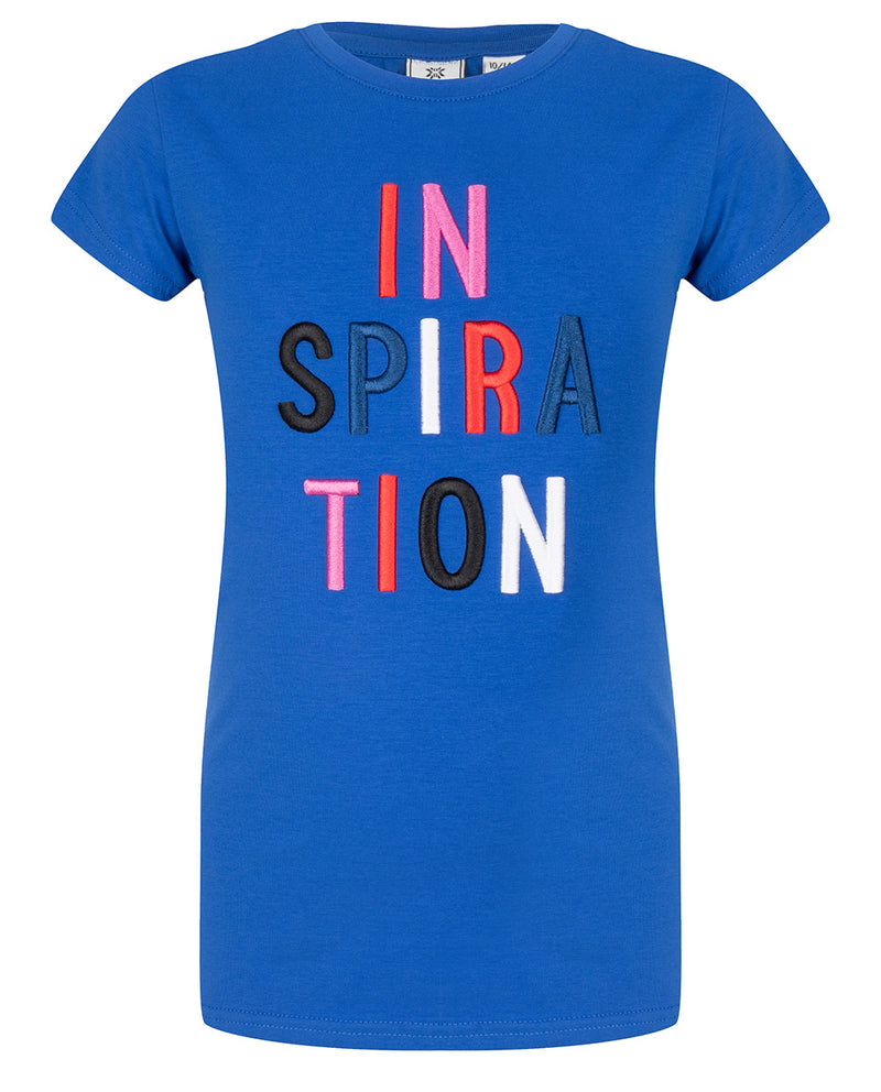 Meisjes T-Shirt Ss Inspiration van Indian Blue Jeans in de kleur Royal Blue in maat 176.
