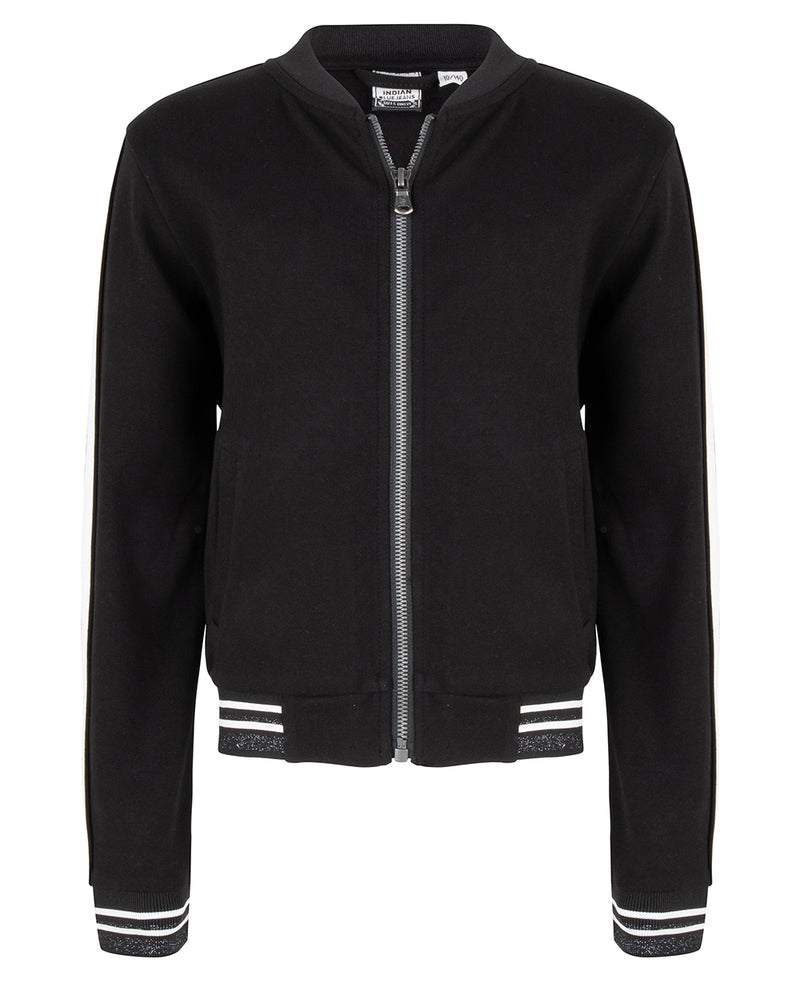 Meisjes Bomber Jacket Basic van Indian Blue Jeans in de kleur Black in maat 176.