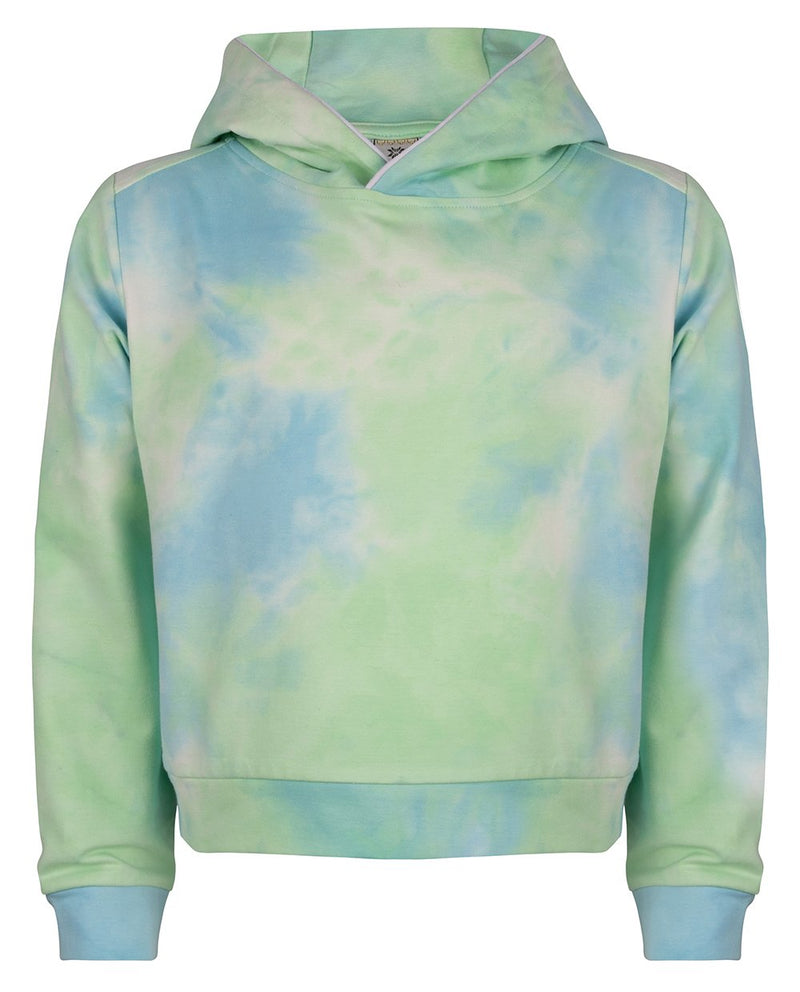 Meisjes HOODED TIE DYE van Indian Blue Jeans in de kleur Mint Green in maat 176.