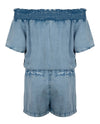 Meisjes TENCEL JUMPSUIT van Indian Blue Jeans in de kleur Medium Denim in maat 176.