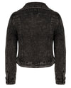 Meisjes BIKER DENIM JACKET van Indian Blue Jeans in de kleur Dark Grey Denim in maat 176.