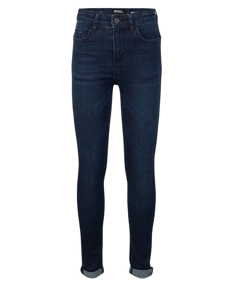 Meisjes BLUE LOIS HIGH WAIST FIT van Indian Blue Jeans in de kleur Dark Denim in maat 176.