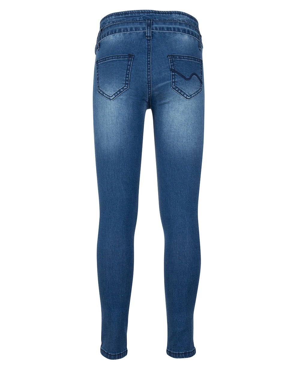 Meisjes BLUE LIV PAPERBAG FIT van Indian Blue Jeans in de kleur Medium Denim in maat 176.