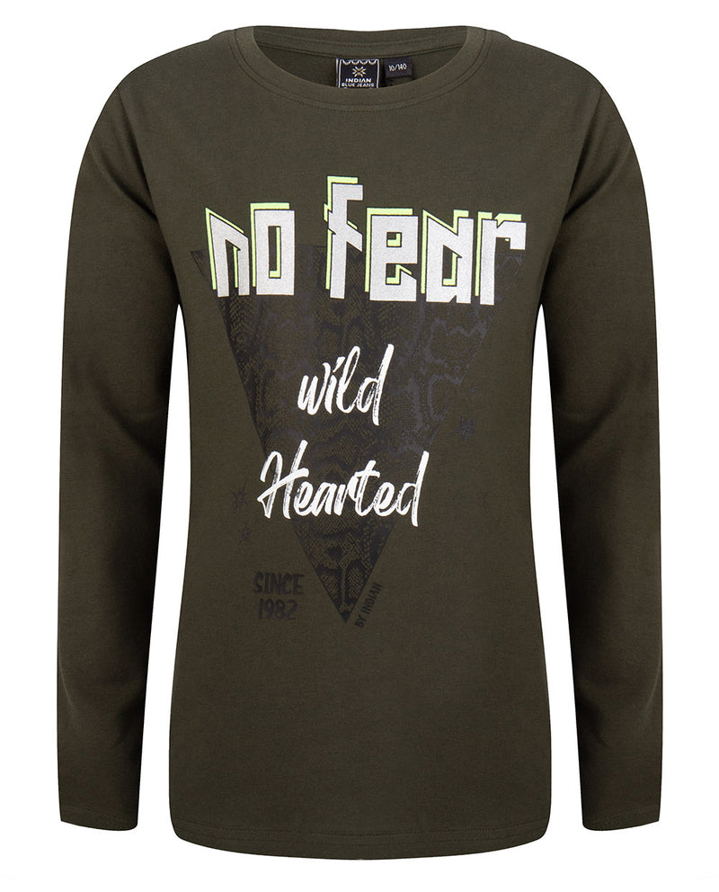 Indian Blue Jeans T-SHIRT LS NO FEAR