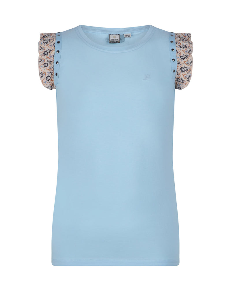 Indian Blue Jeans SINGLET WOVEN SLEEVE