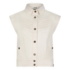 Meisjes Gilet Fancy Twill van Indian Blue Jeans in de kleur Off White in maat 176.