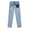 Meisjes Blue Sue Damaged Straight Fit van Indian Blue Jeans in de kleur Light Denim in maat 176.