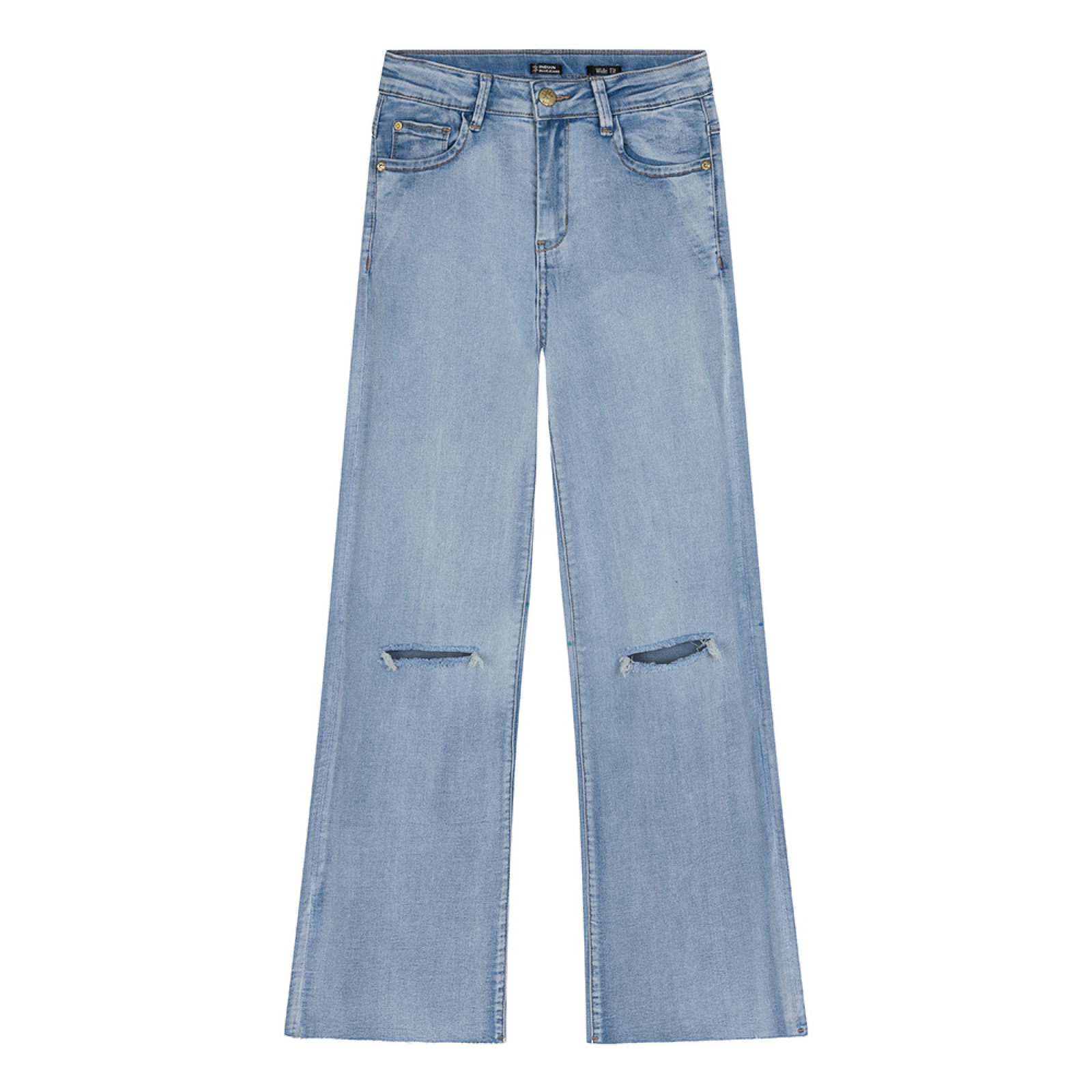 Indian Blue Jeans Blue Joy Wide Fit Damaged Knees