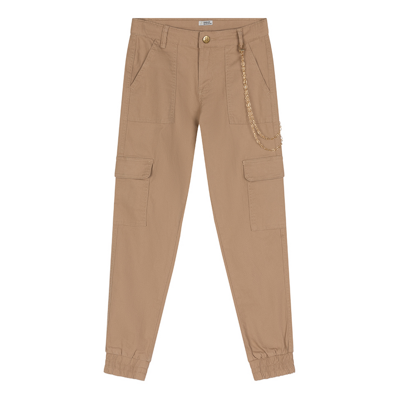 Meisjes Cargo Worker Fit van Indian Blue Jeans in de kleur Camel sand in maat 176.