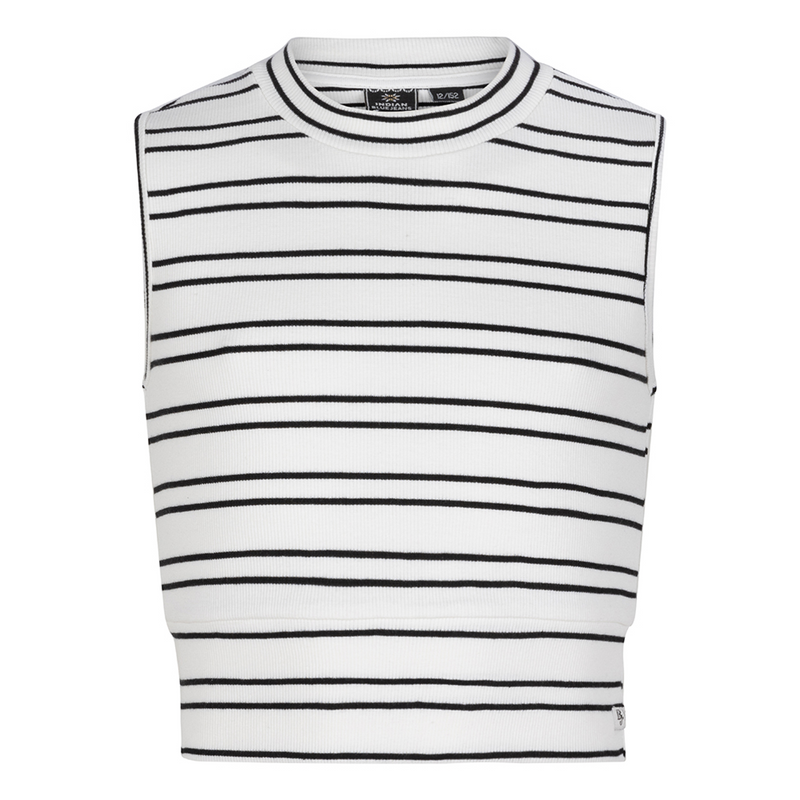 Meisjes Cropped Singlet Striped van Indian Blue Jeans in de kleur White in maat 176.