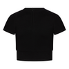 Meisjes Cropped T-Shirt Rib Zip van Indian Blue Jeans in de kleur Black in maat 176.