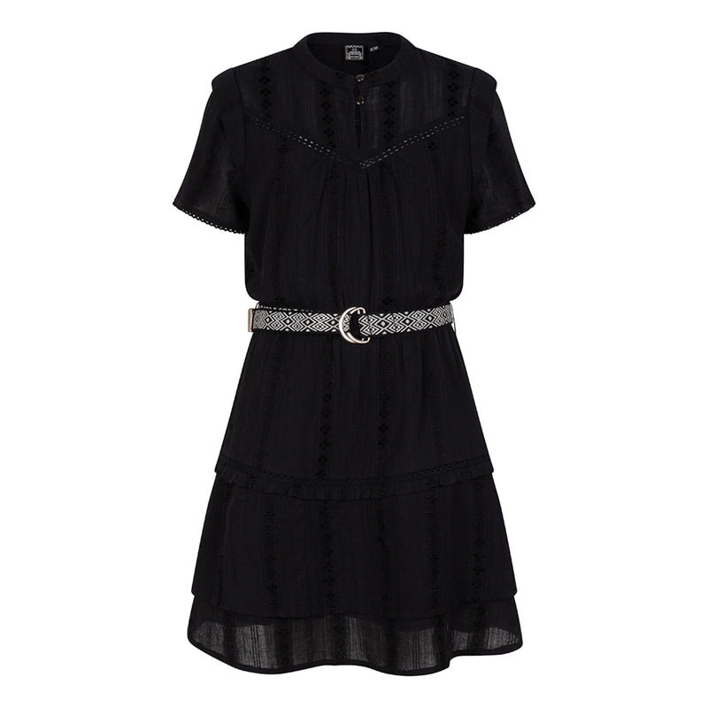 Meisjes Little Black Dress Boho Belt van Indian Blue Jeans in de kleur Black in maat 176.
