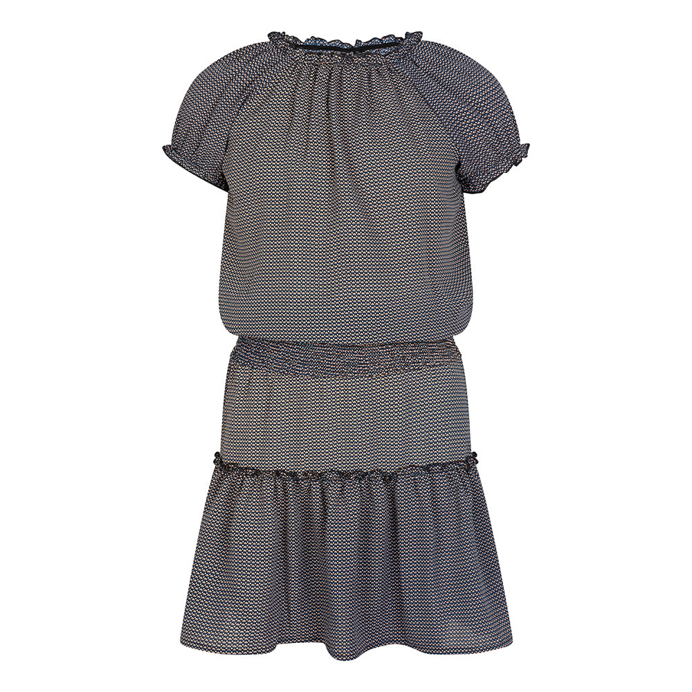 Indian Blue Jeans Off Shoulder Dress All Over Print