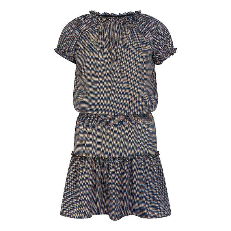 Indian Blue Jeans Off Shoulder Dress All Over Print