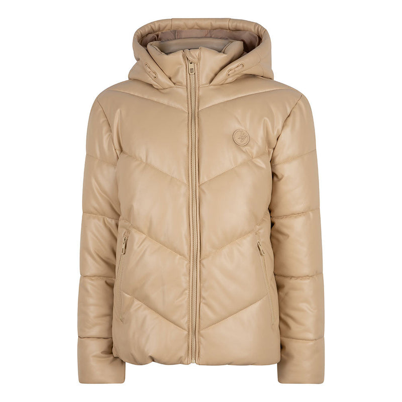 Meisjes Short Jacket Pu Puffer van Indian Blue Jeans in de kleur Light Sand in maat 176.