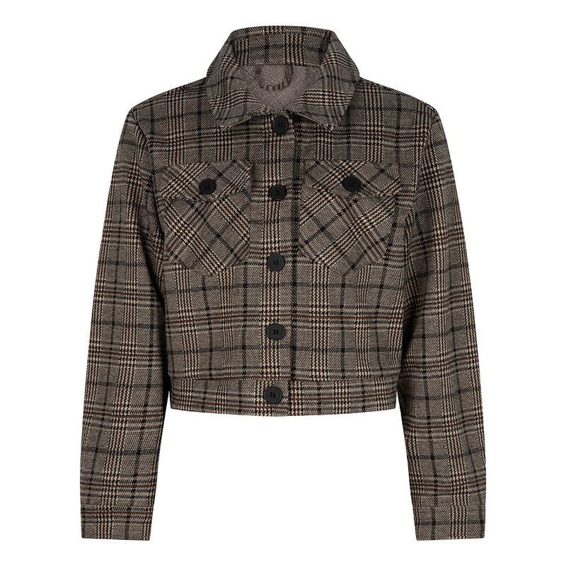 Meisjes Shirt Jacket Check van Indian Blue Jeans in de kleur Orange Red in maat 176.