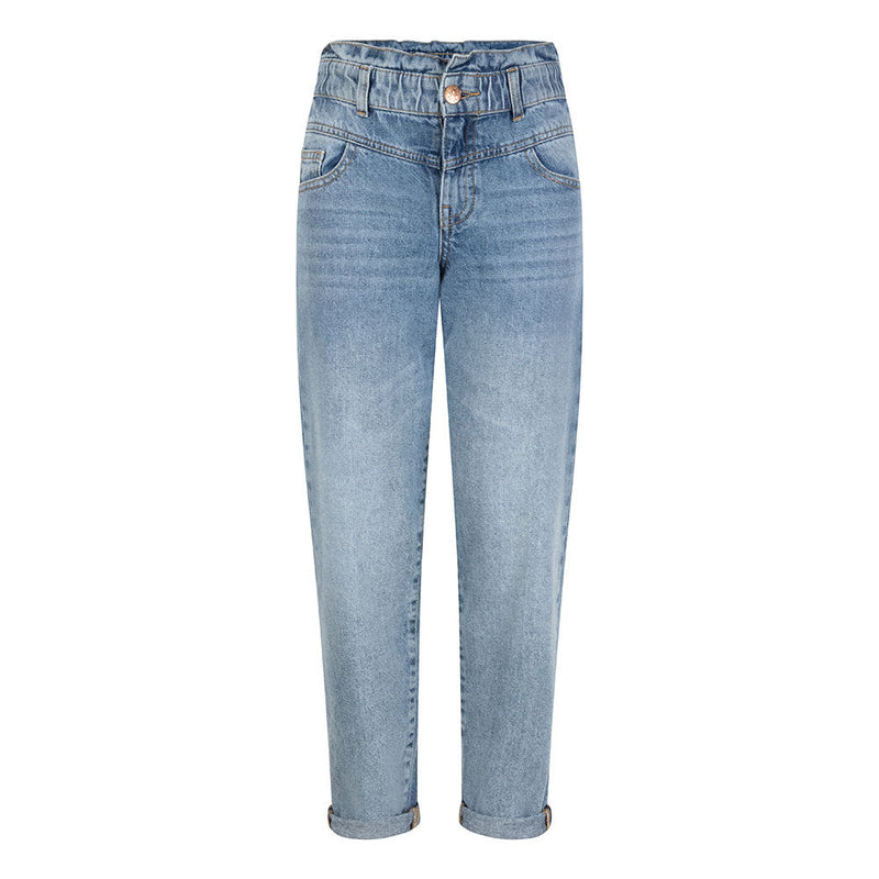 Meisjes Blue Lucy Mom Fit van Indian Blue Jeans in de kleur Medium Denim in maat 176.