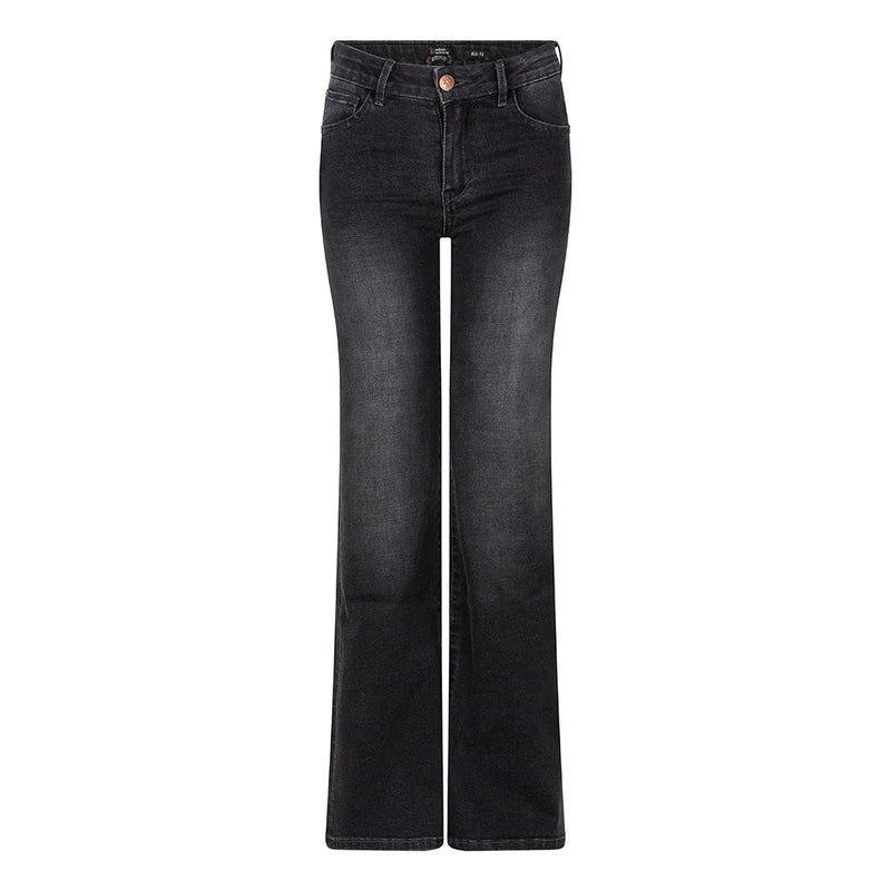 Meisjes Grey Joy Wide Fit van Indian Blue Jeans in de kleur Dark Grey Denim in maat 176.