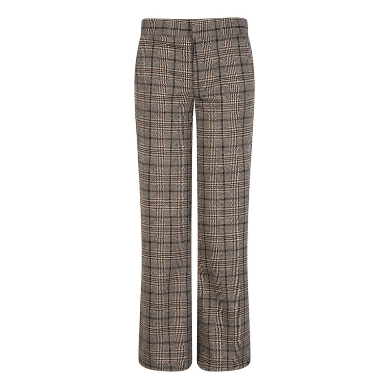 Meisjes Wide Check Pants van Indian Blue Jeans in de kleur Spice Brown in maat 176.