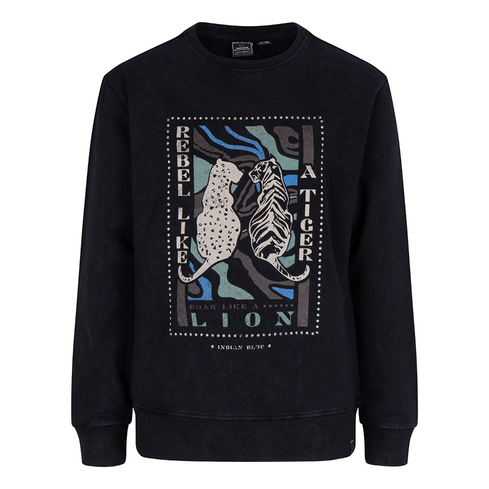 Indian Blue Jeans Crewneck Rebel Tiger