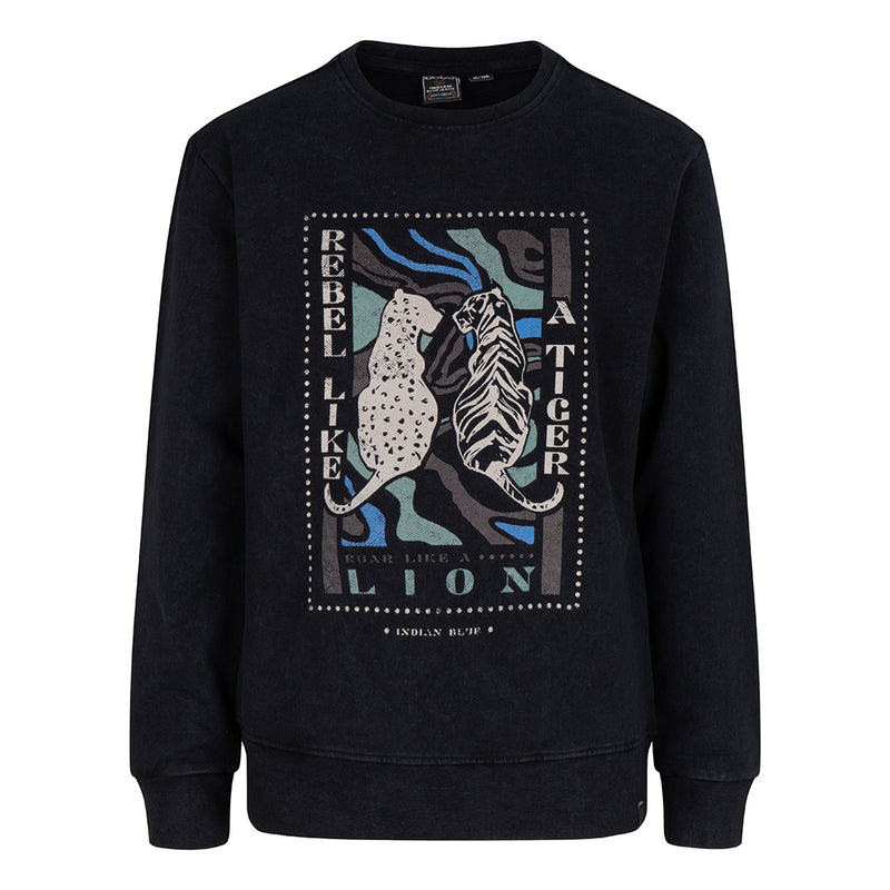 Indian Blue Jeans Crewneck Rebel Tiger