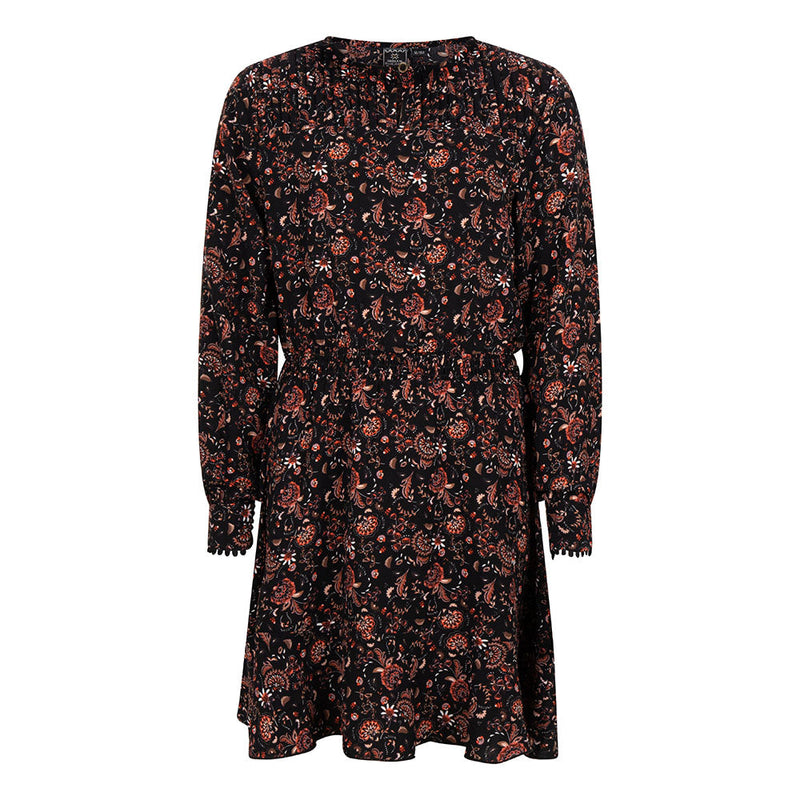 Meisjes Paisley Dress van Indian Blue Jeans in de kleur Black in maat 176.