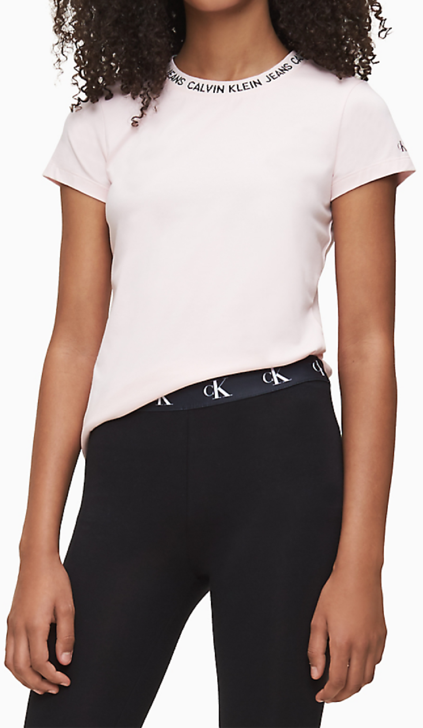 Meisjes Logo Intarsia Ss T-Shirt. van Calvin Klein in de kleur Wit in maat 176.