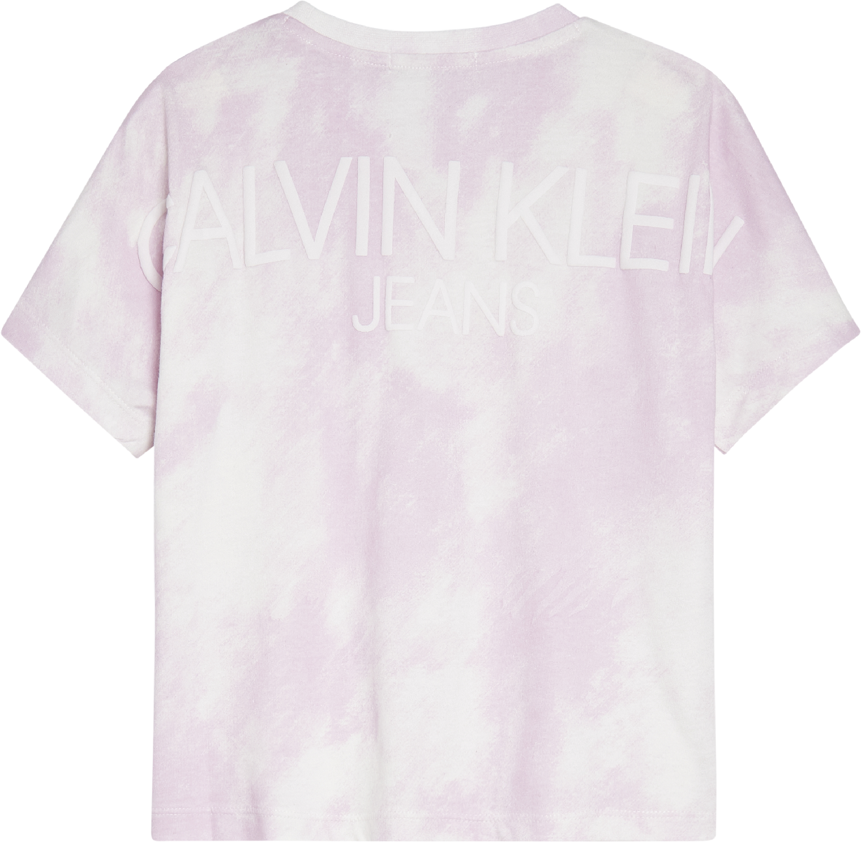 Meisjes CLOUD AOP BOXY T-SHIRT van Calvin Klein in de kleur Digital Cloud Aop Lavender Pink in maat 176.