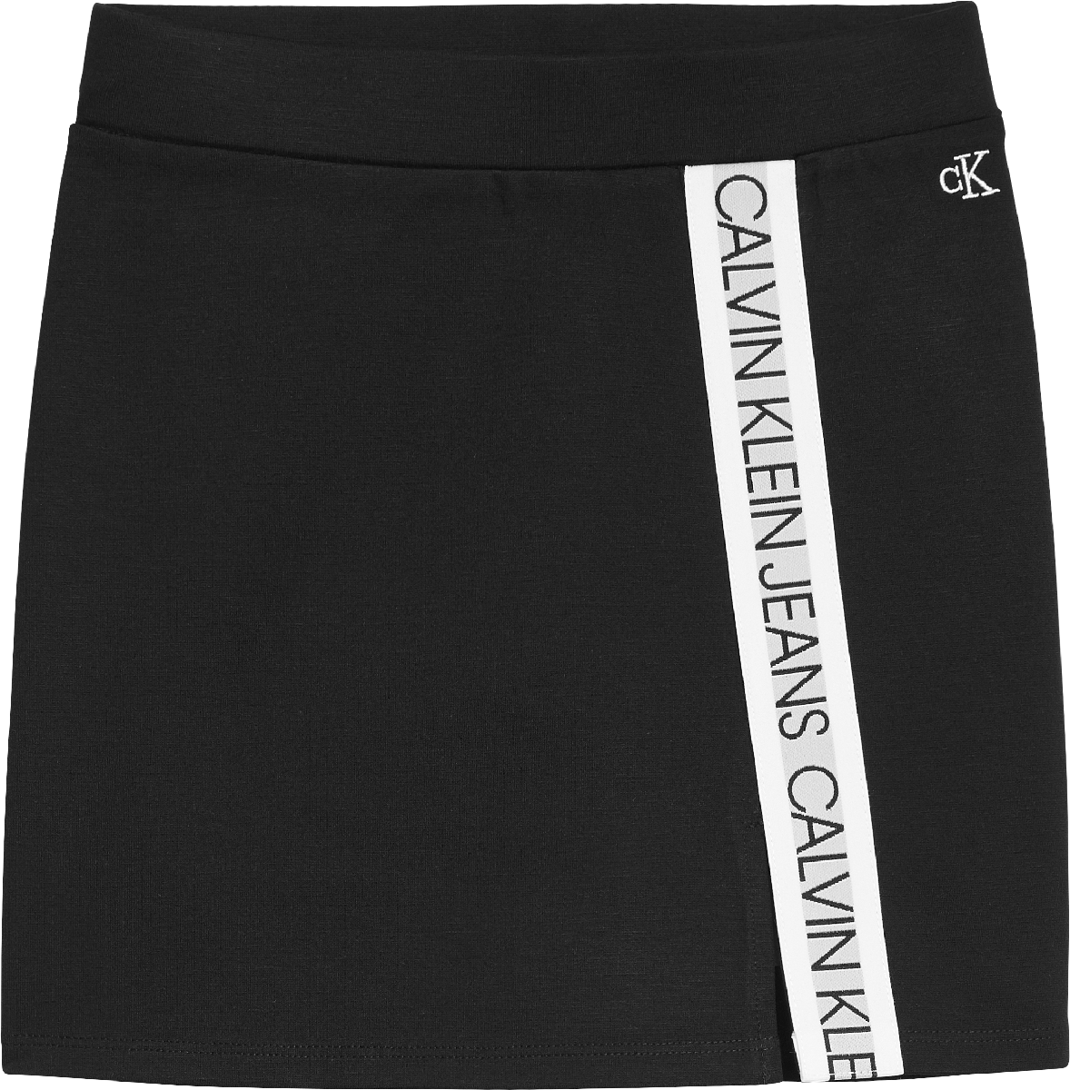 Meisjes LOGO TAPE PUNTO SKIRT van Calvin Klein in de kleur Ck Black in maat 176.