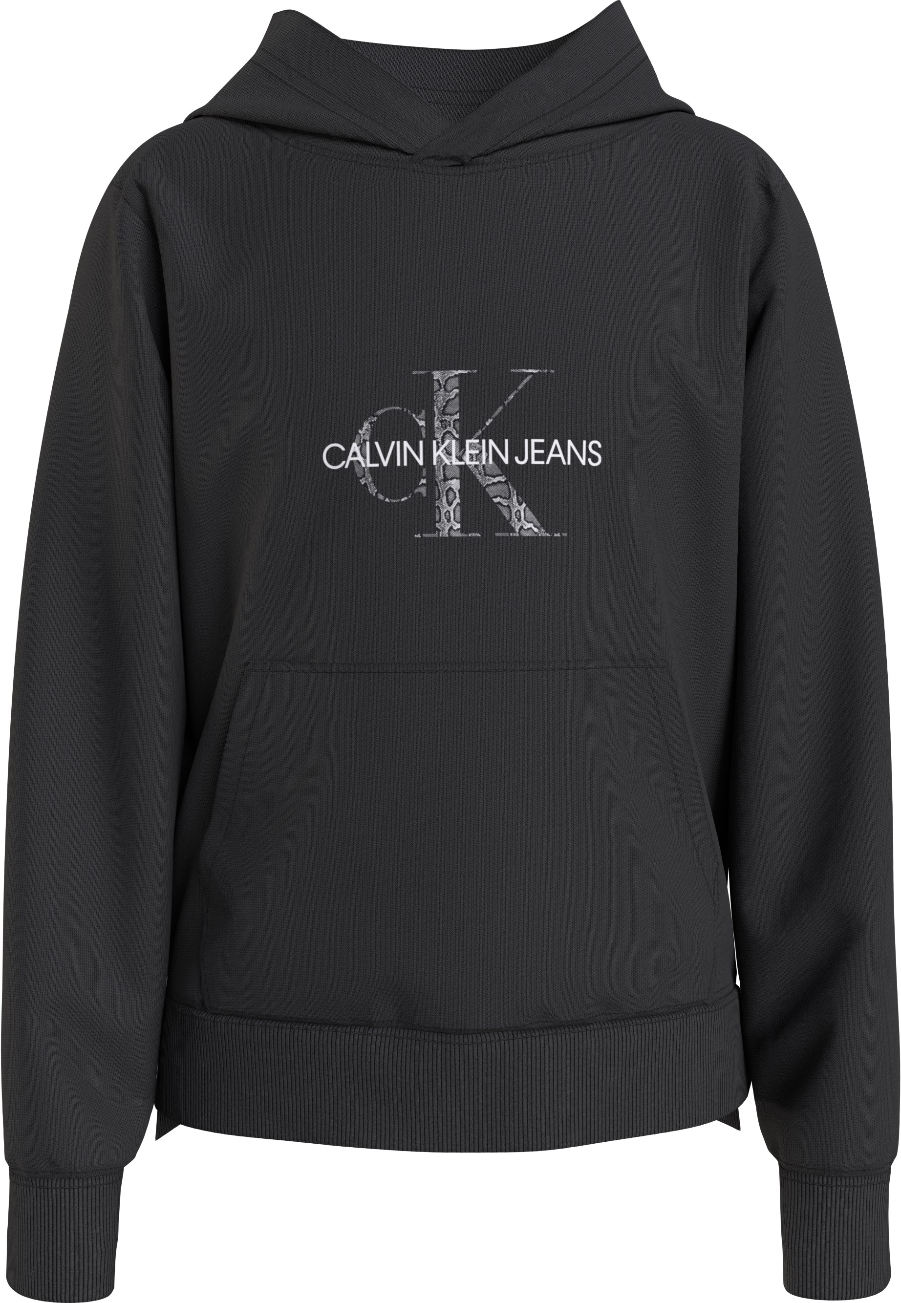 Calvin Klein Hooded sweater REPTILE SKIN MONOGRAM BEH