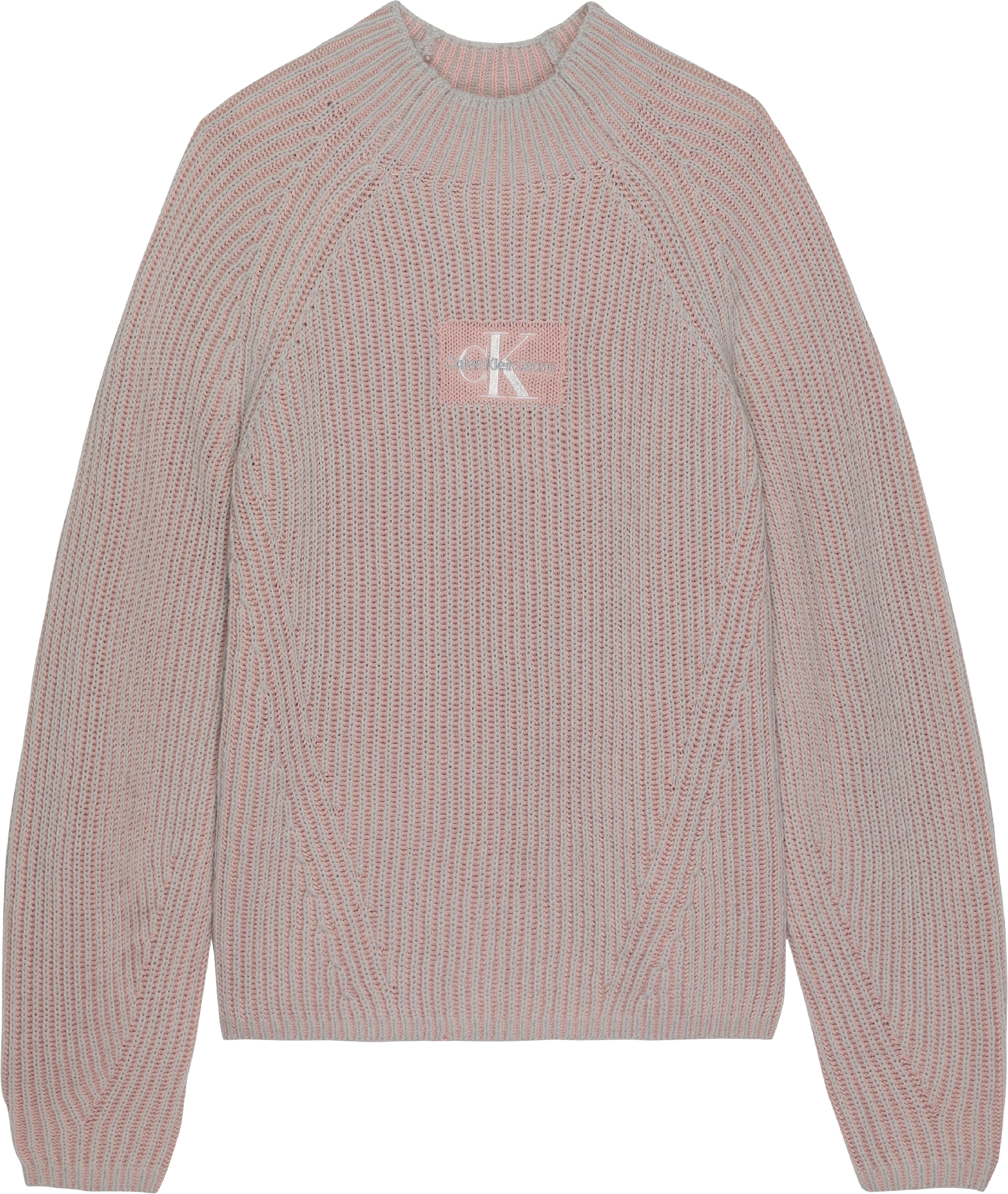 Meisjes DUO COLOUR MONOGRAM SWEATER van Calvin Klein in de kleur Pink Blush in maat 176.