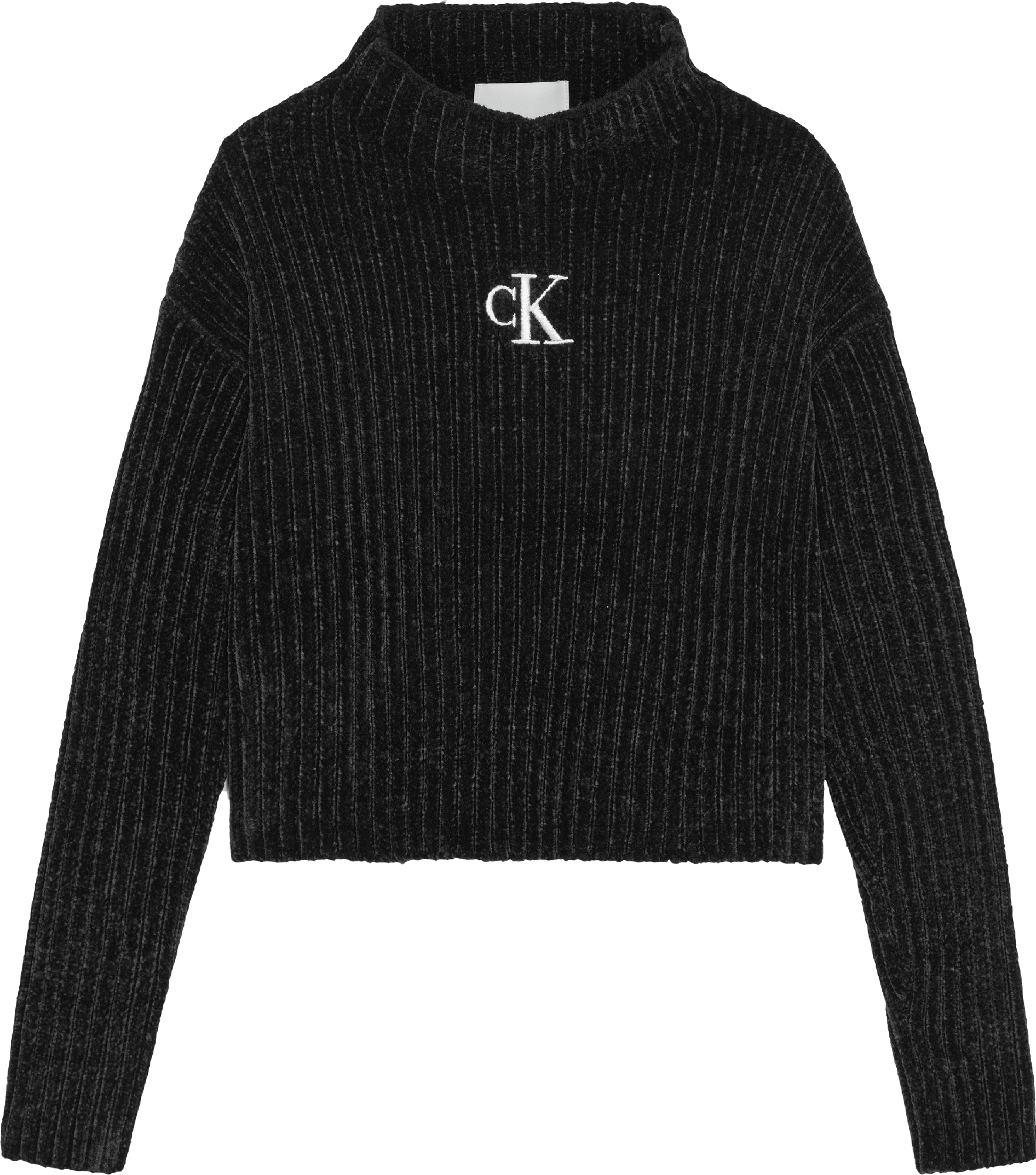 Meisjes CHENILLE MONOGRAM SWEATER van Calvin Klein in de kleur Ck Black in maat 176.