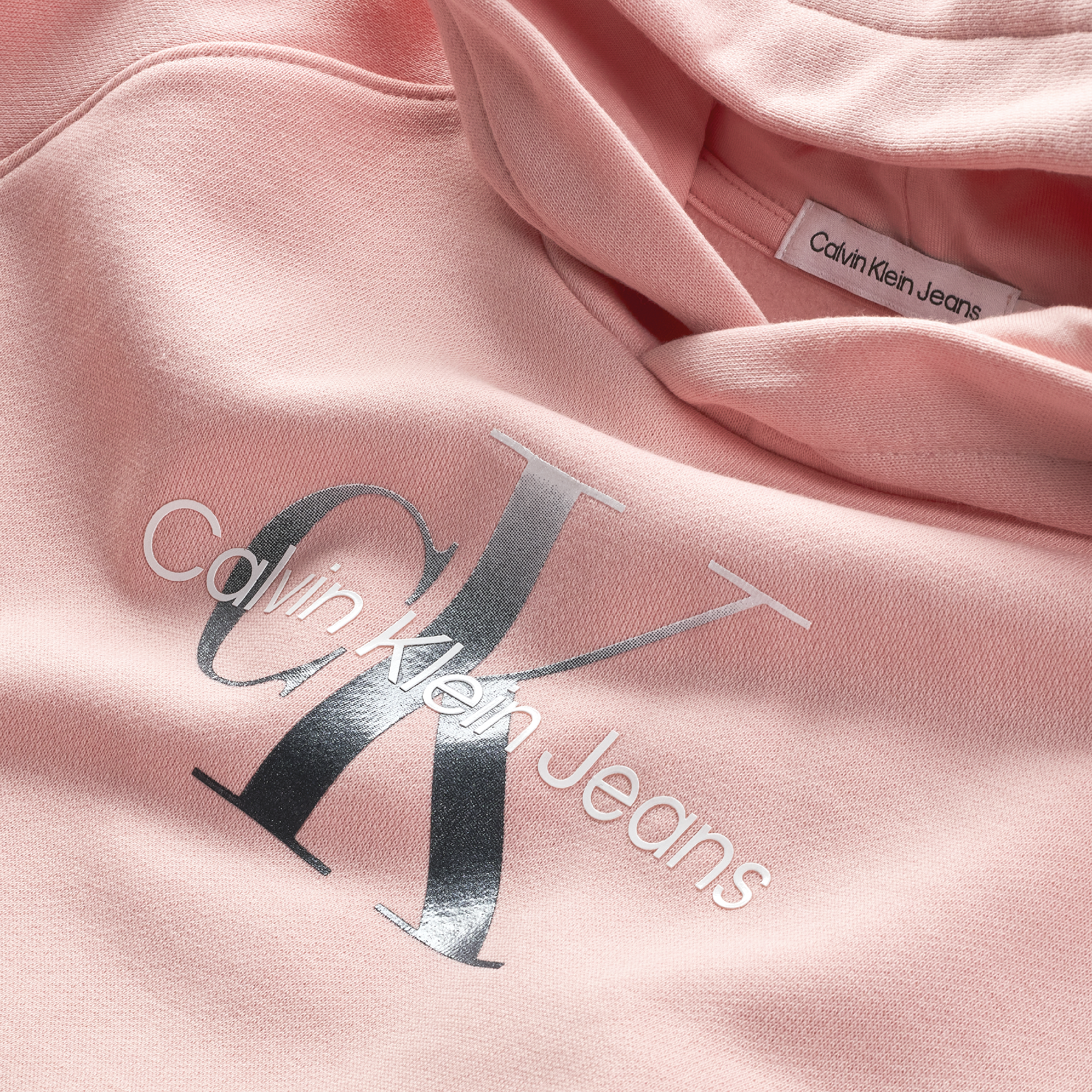 Meisjes GRADIENT MONOGRAM HOODIE van Calvin Klein in de kleur Pink Blush in maat 176.