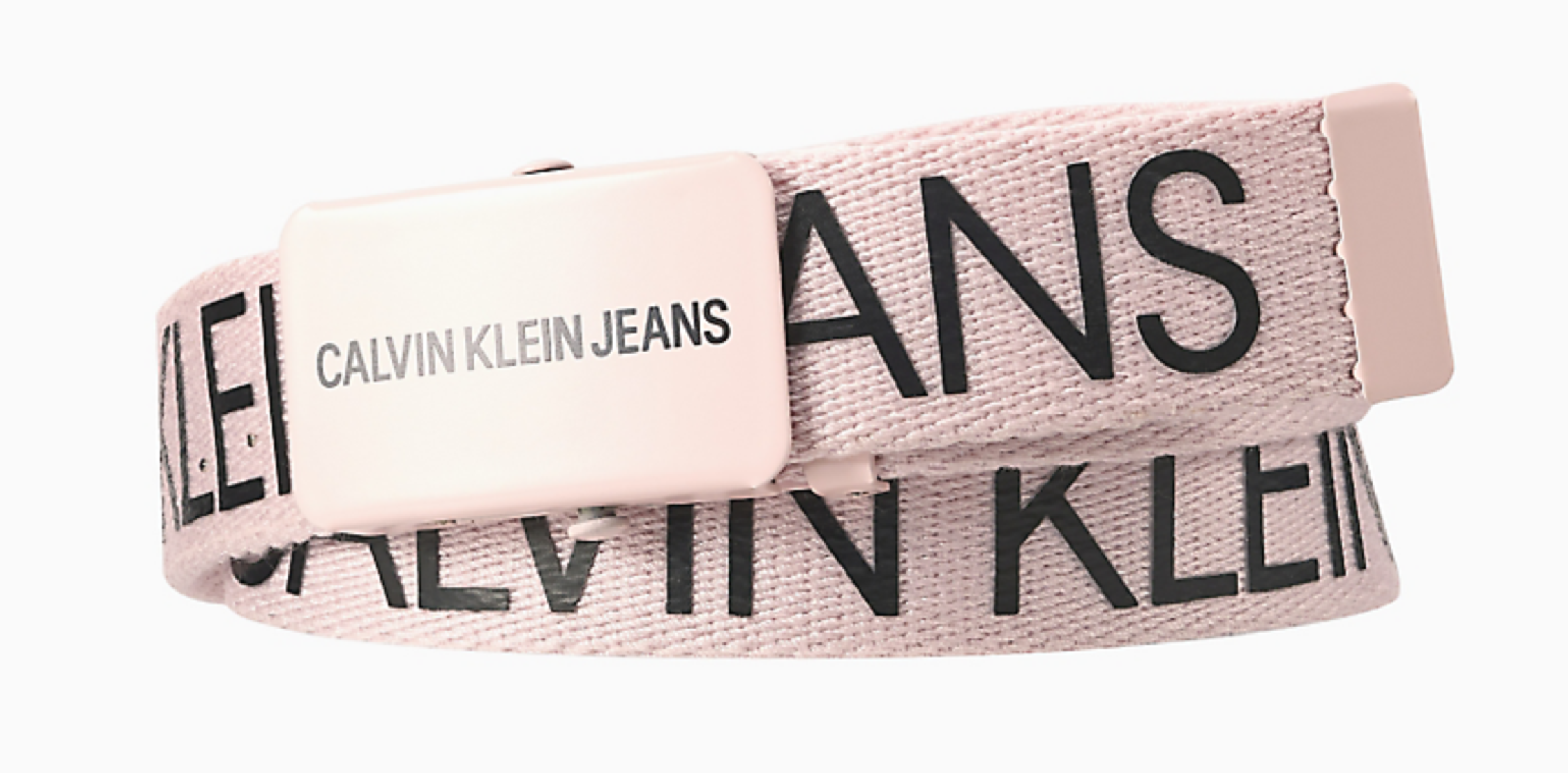 Unisexs Canvas Logo Belt van Calvin Klein in de kleur Wit in maat L-XL.