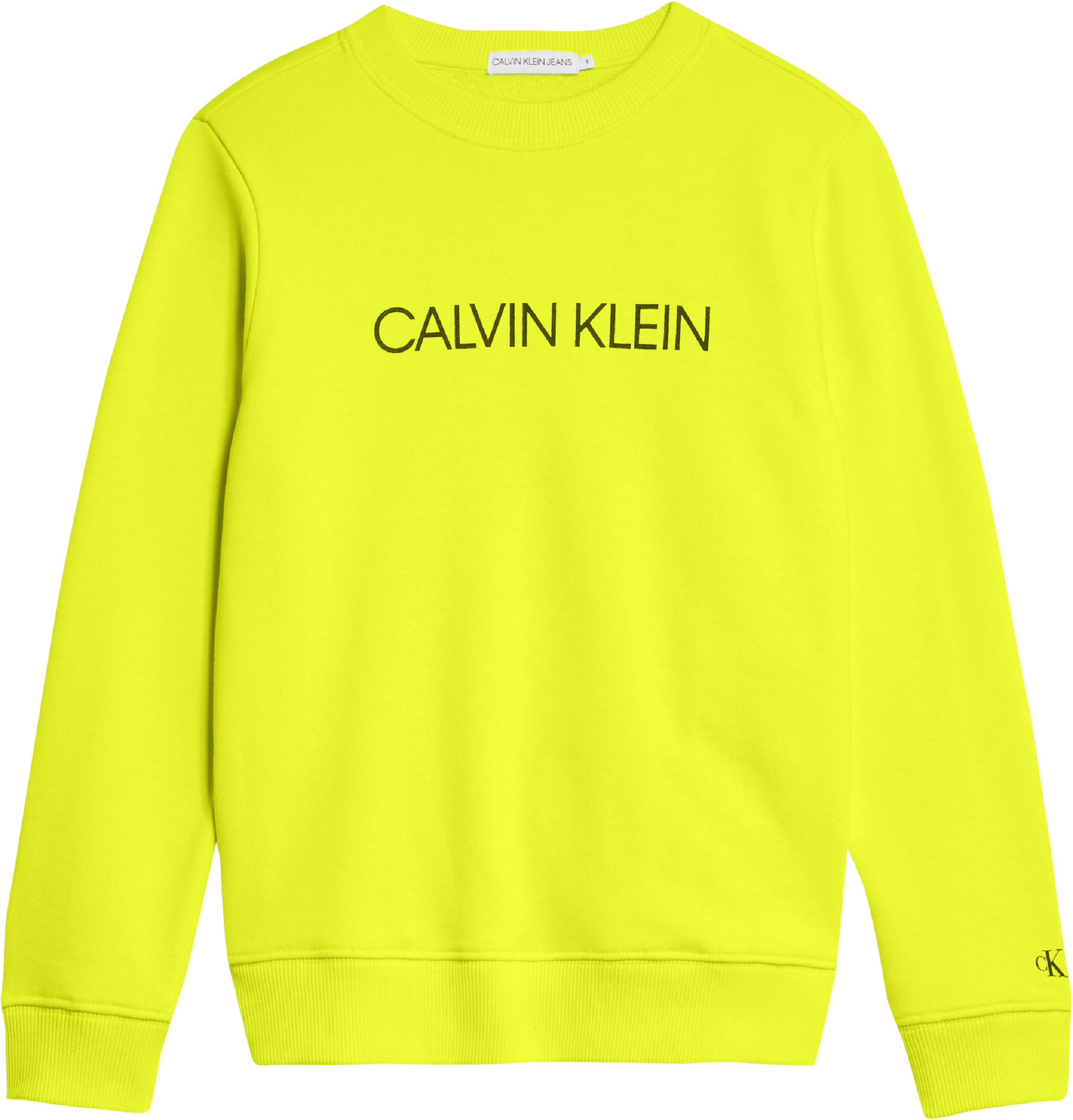Unisexs INSTITUTIONAL LOGO S van Calvin Klein in de kleur Geel in maat 176.