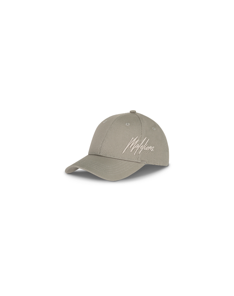 Jongens Junior Essentials Cap Taupe/Beige van Malelions in de kleur Taupe/Beige in maat One size.
