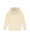 Jongens Junior Half-Zip Hoodie Beige/Taupe van Malelions in de kleur Beige/Taupe in maat 176.